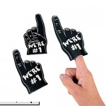 Team Spirit Mini Foam Fingers -Black 12 Pack Finger Puppets  B005M4GL5M